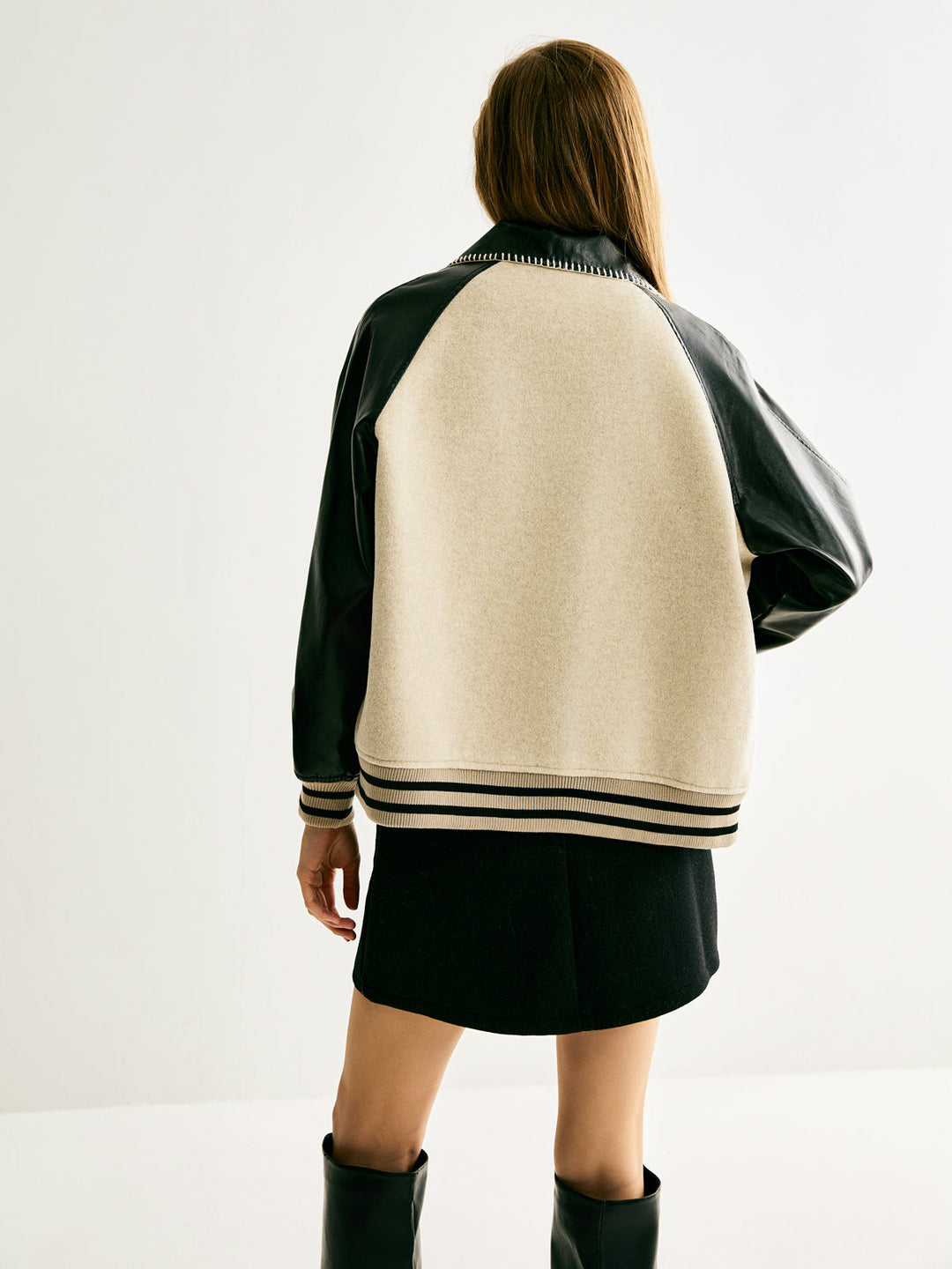 Mune | Wool Blend Panel Jacket
