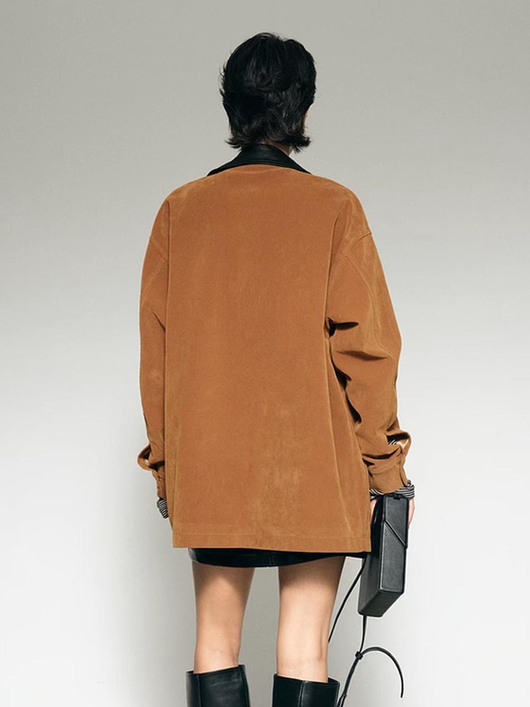 Mune | Collar Oversized Suede Jacket