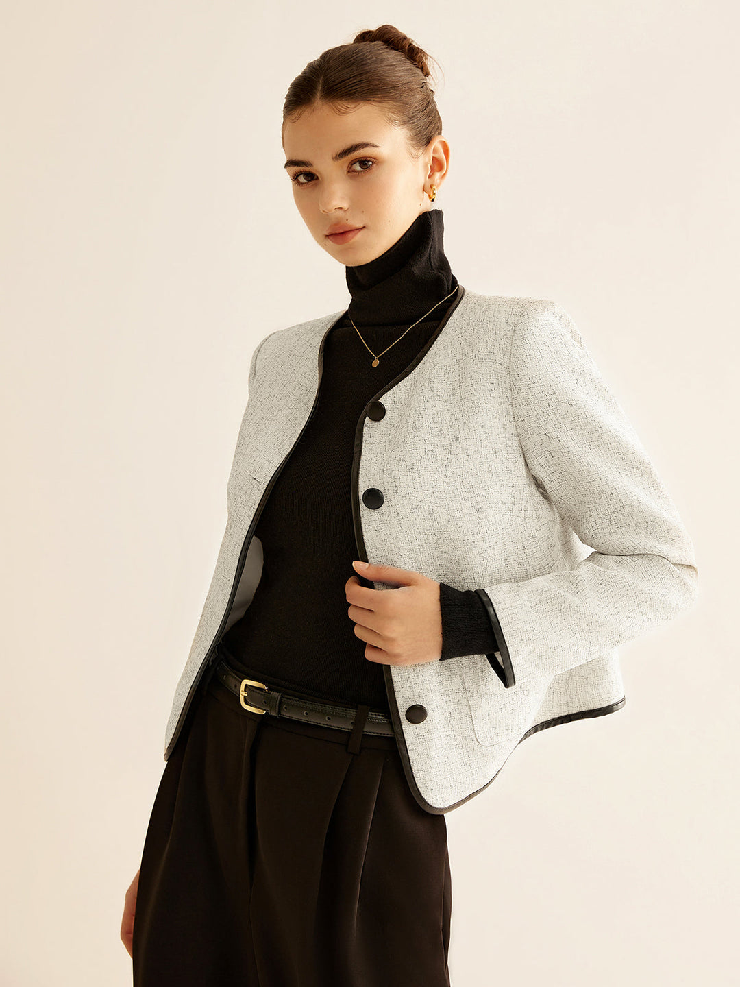Mune | Contrast Trim Jacket