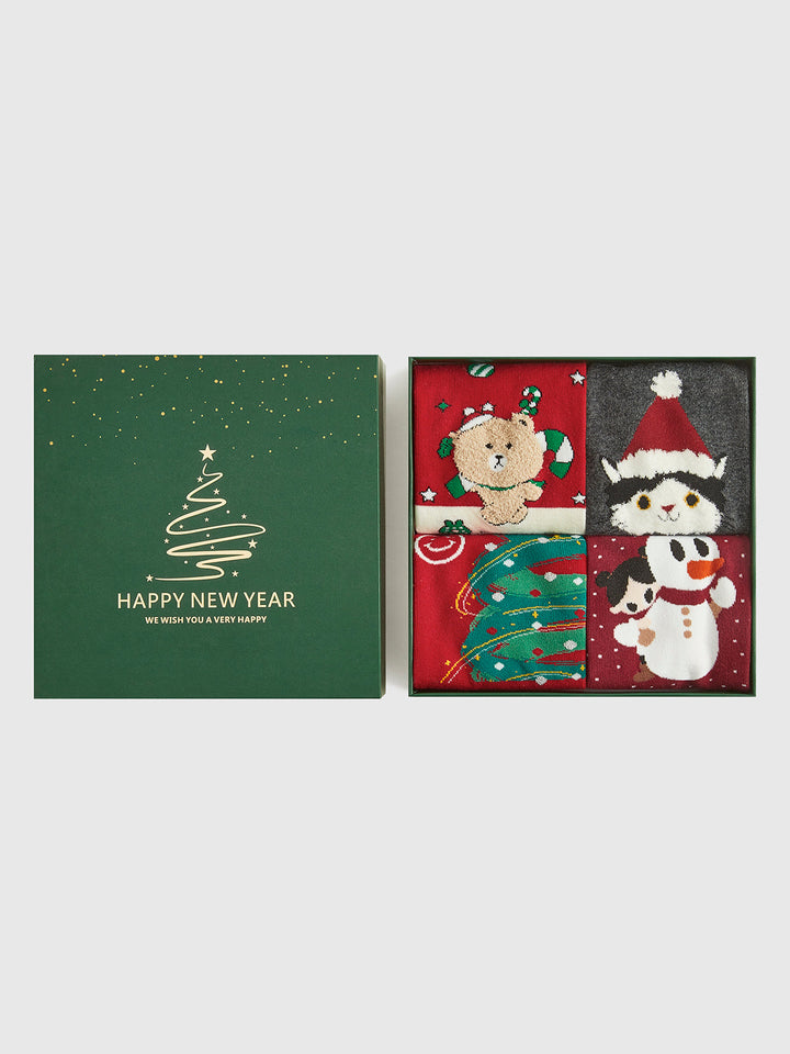 Mune | Cartoon Christmas Gift Box with Socks