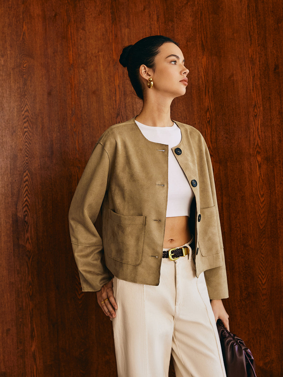 Mune | Double-Breasted Suede Jacket