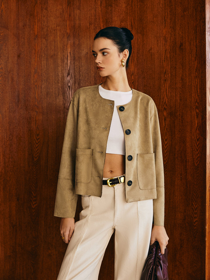 Mune | Double-Breasted Suede Jacket