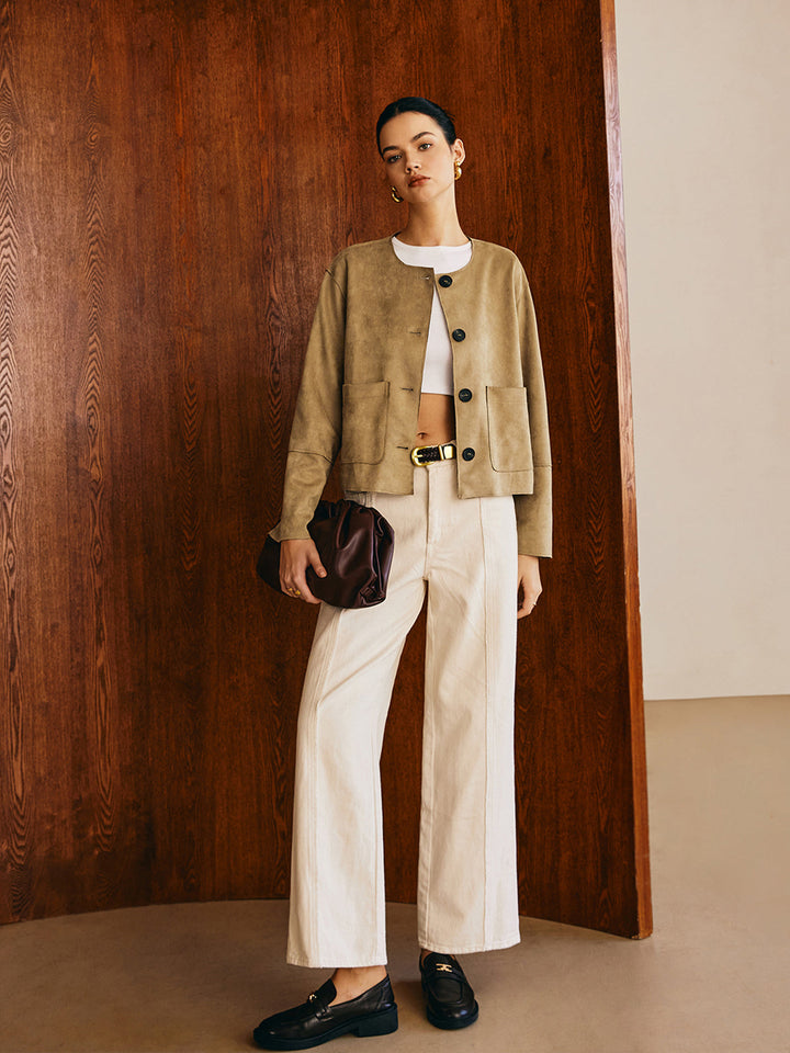 Mune | Double-Breasted Suede Jacket