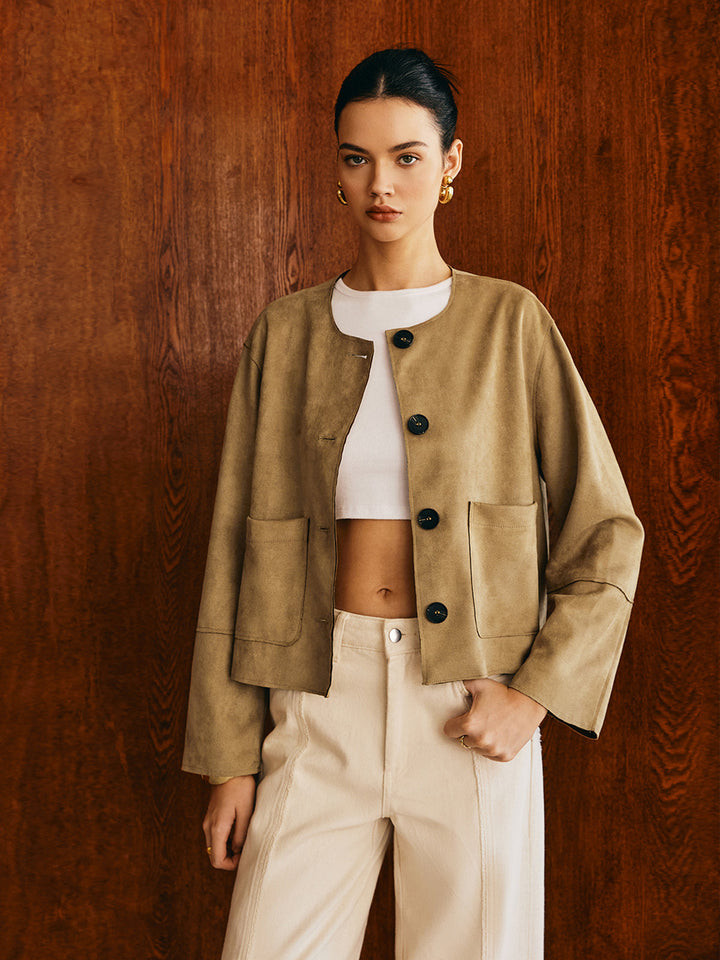 Mune | Double-Breasted Suede Jacket
