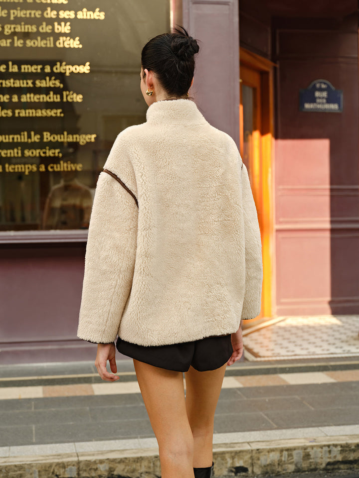 Mune | Contrast Piping Fleece Jacket