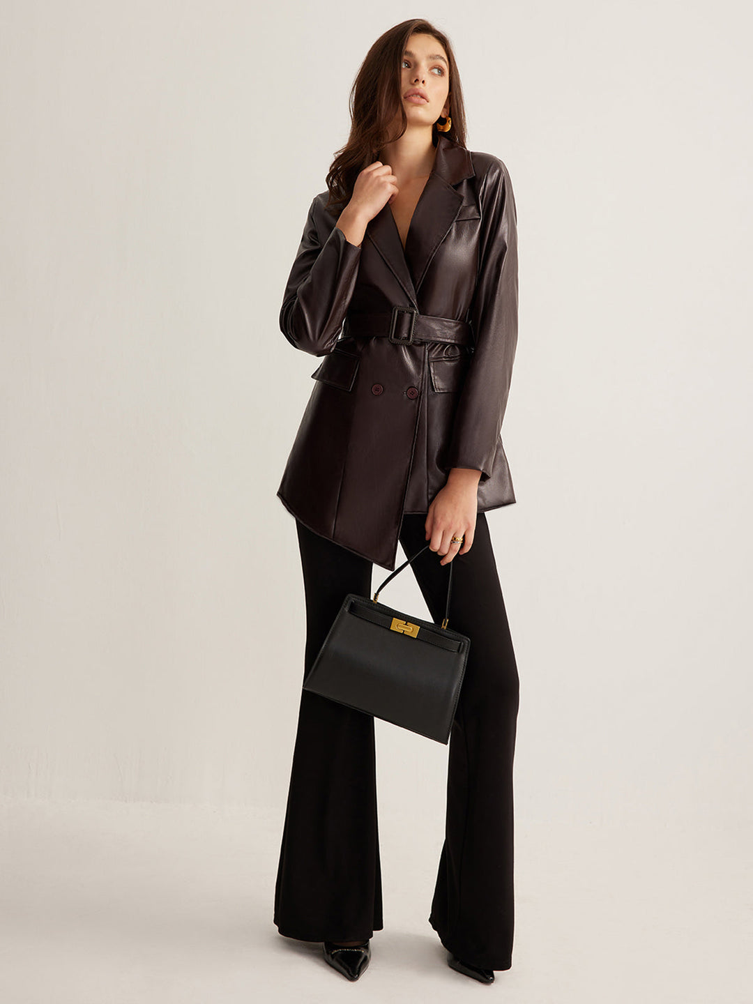 Mune | Pu-Leather Belt Jacket