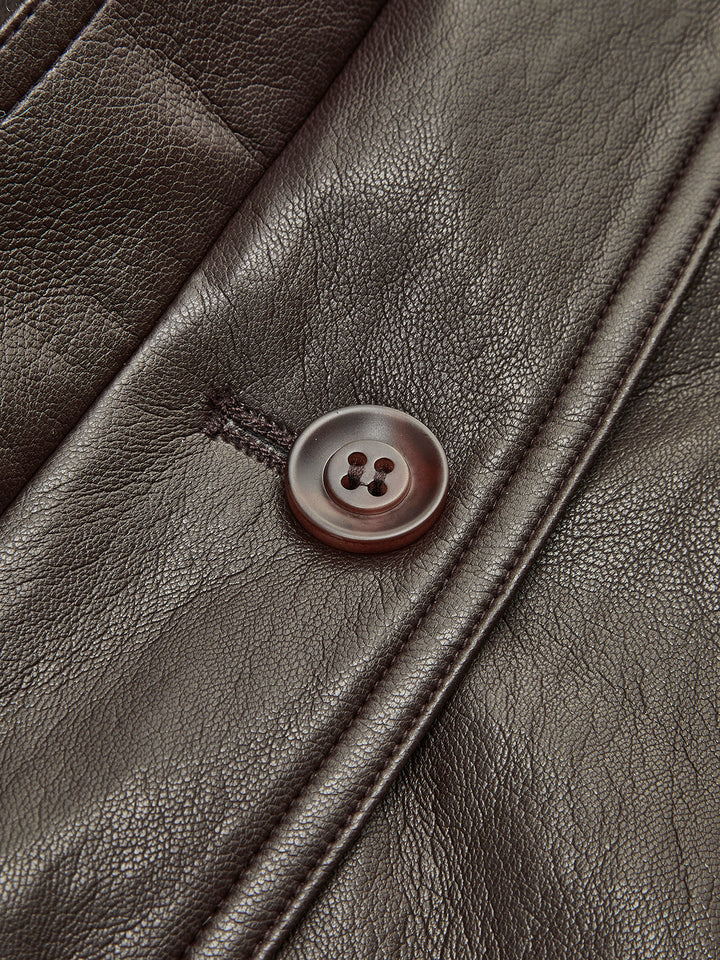 Mune | Pu-Leather Belt Jacket