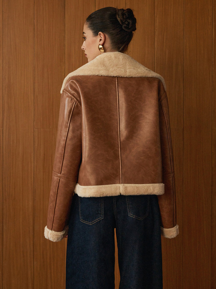 Mune | Faux Leather Zip Jacket