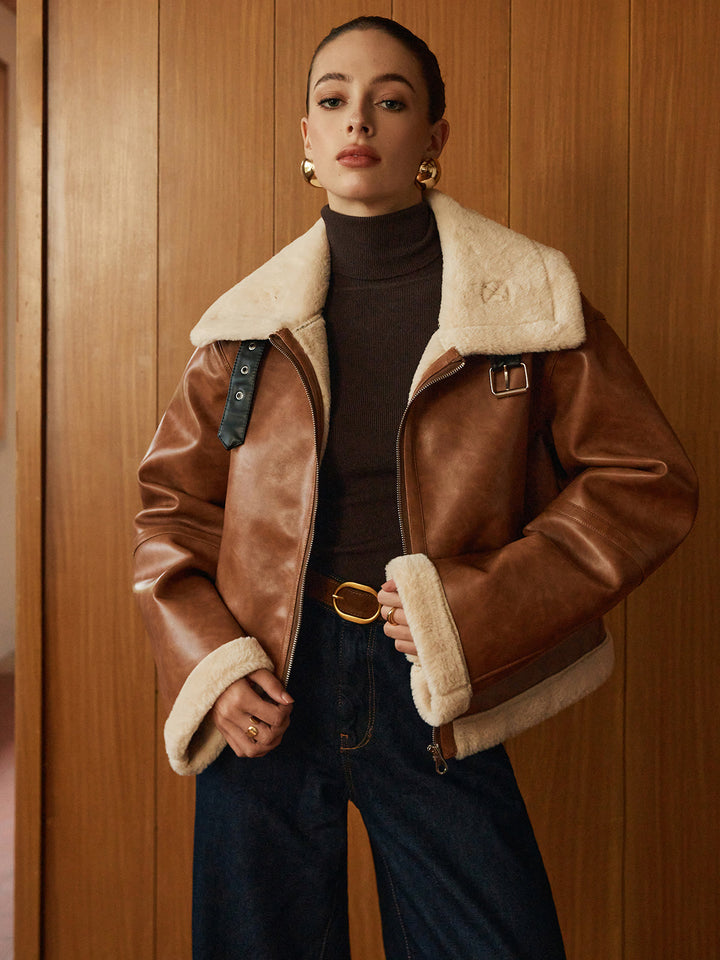 Mune | Faux Leather Zip Jacket