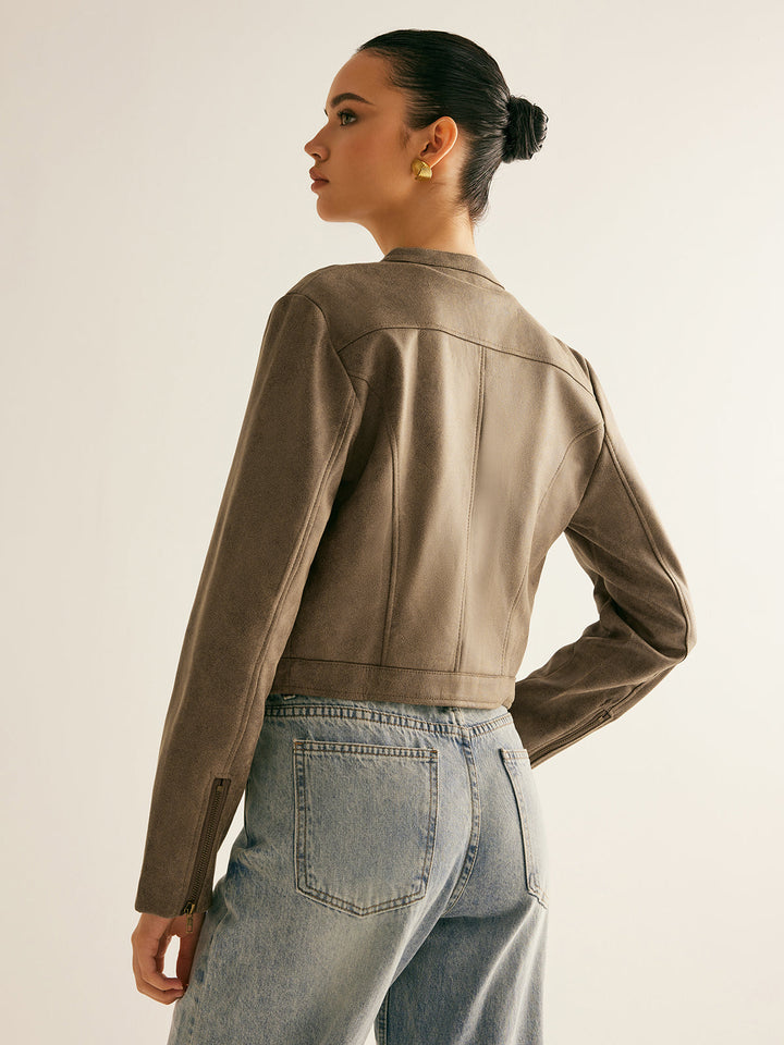 Mune | Button Collar Zipper Jacket