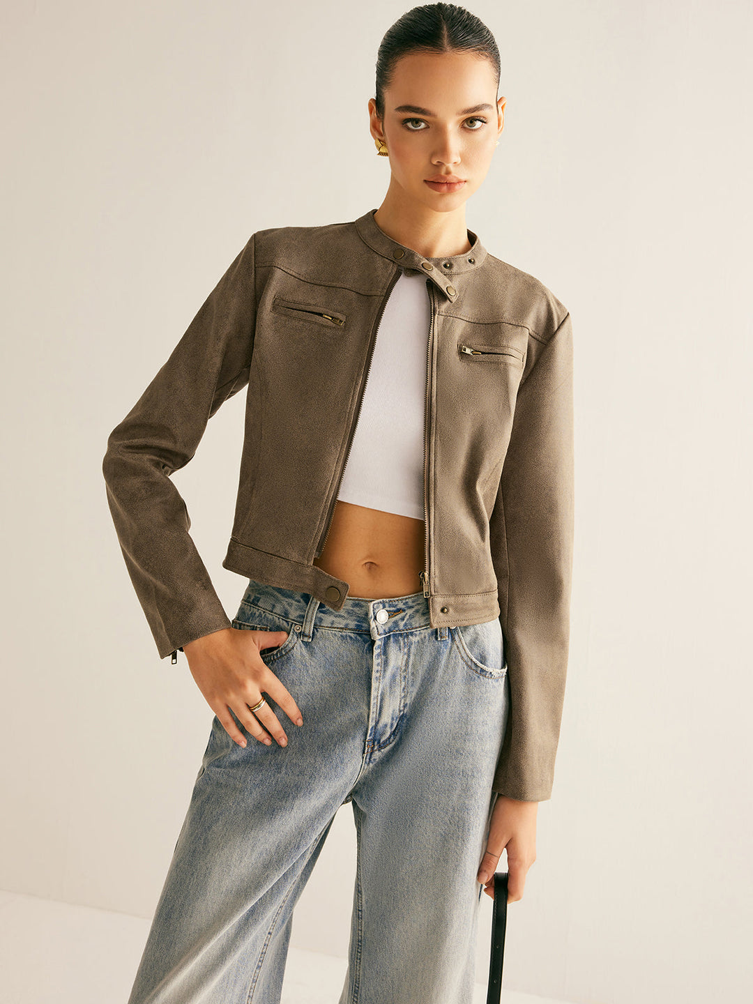 Mune | Button Collar Zipper Jacket