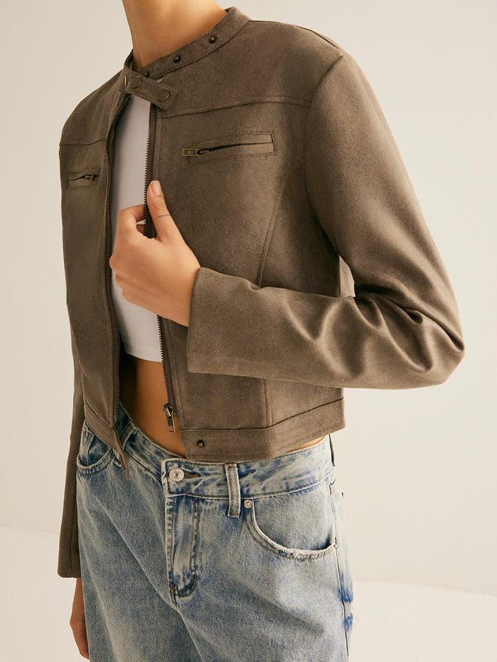 Mune | Button Collar Zipper Jacket
