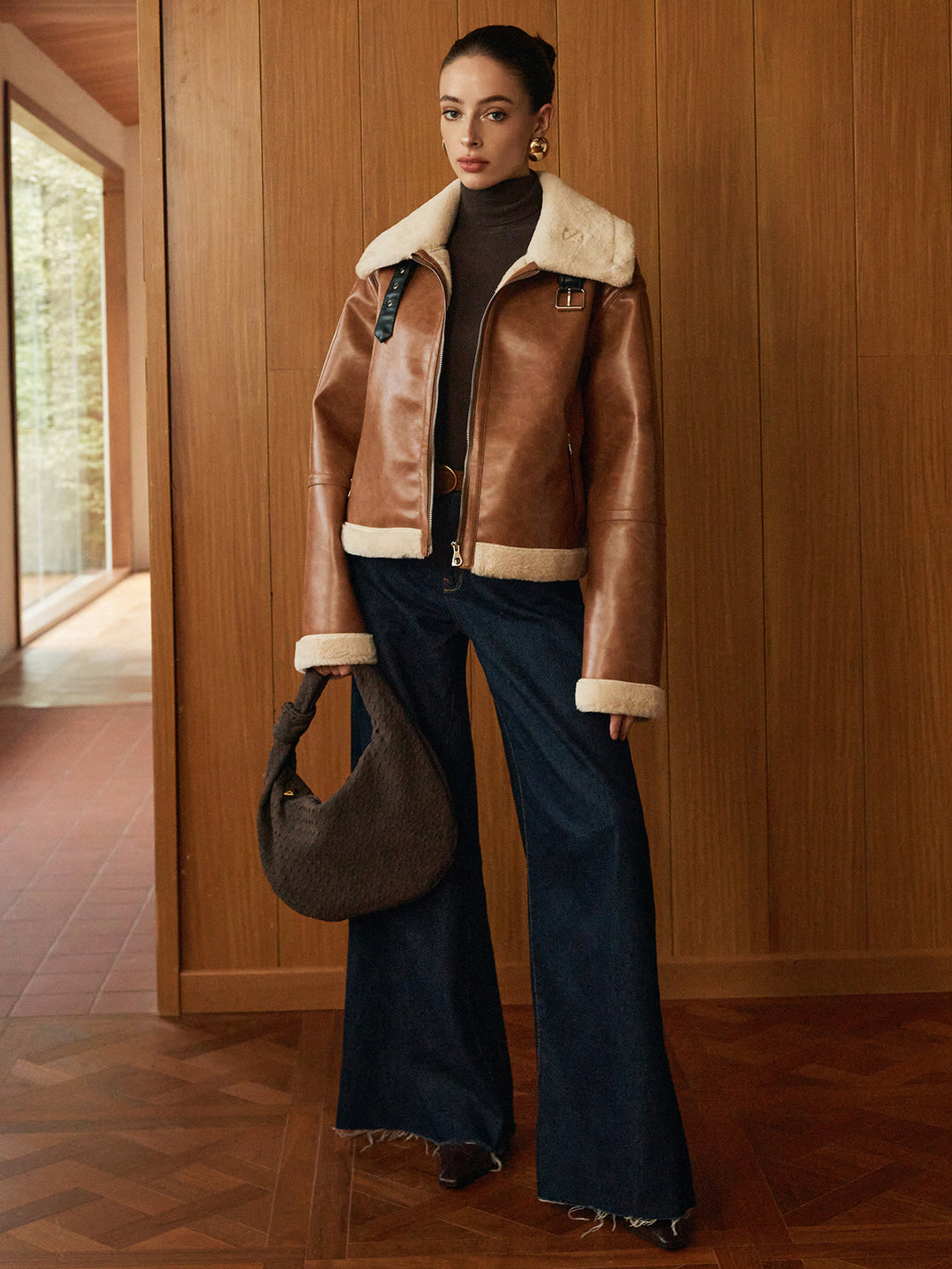 Mune | Faux Leather Zip Jacket