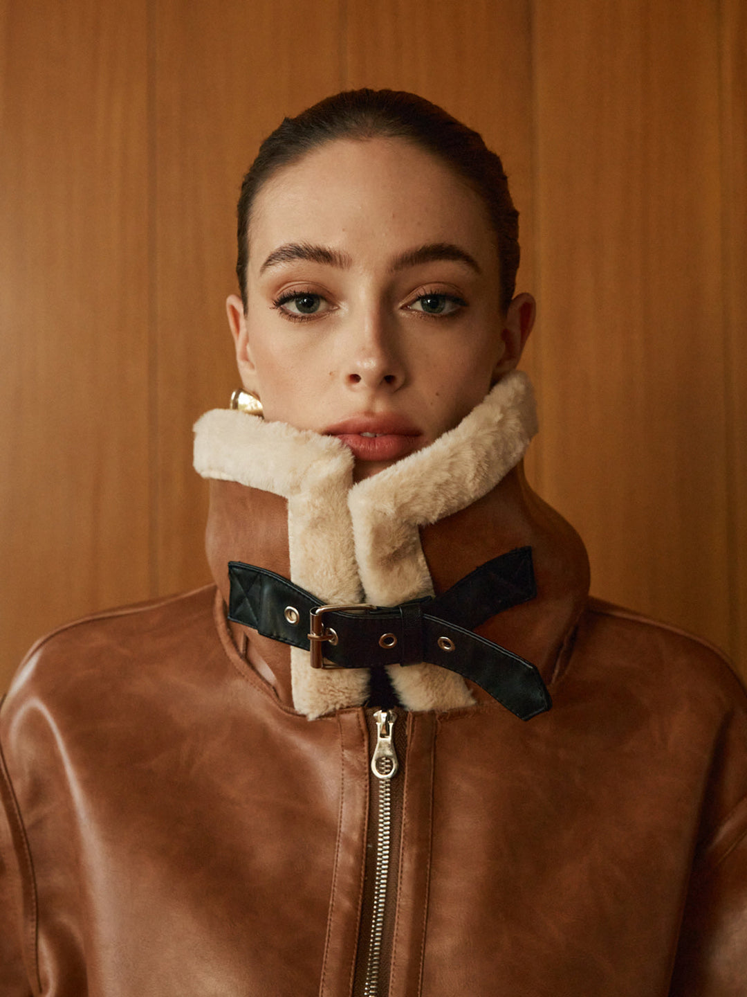 Mune | Faux Leather Zip Jacket