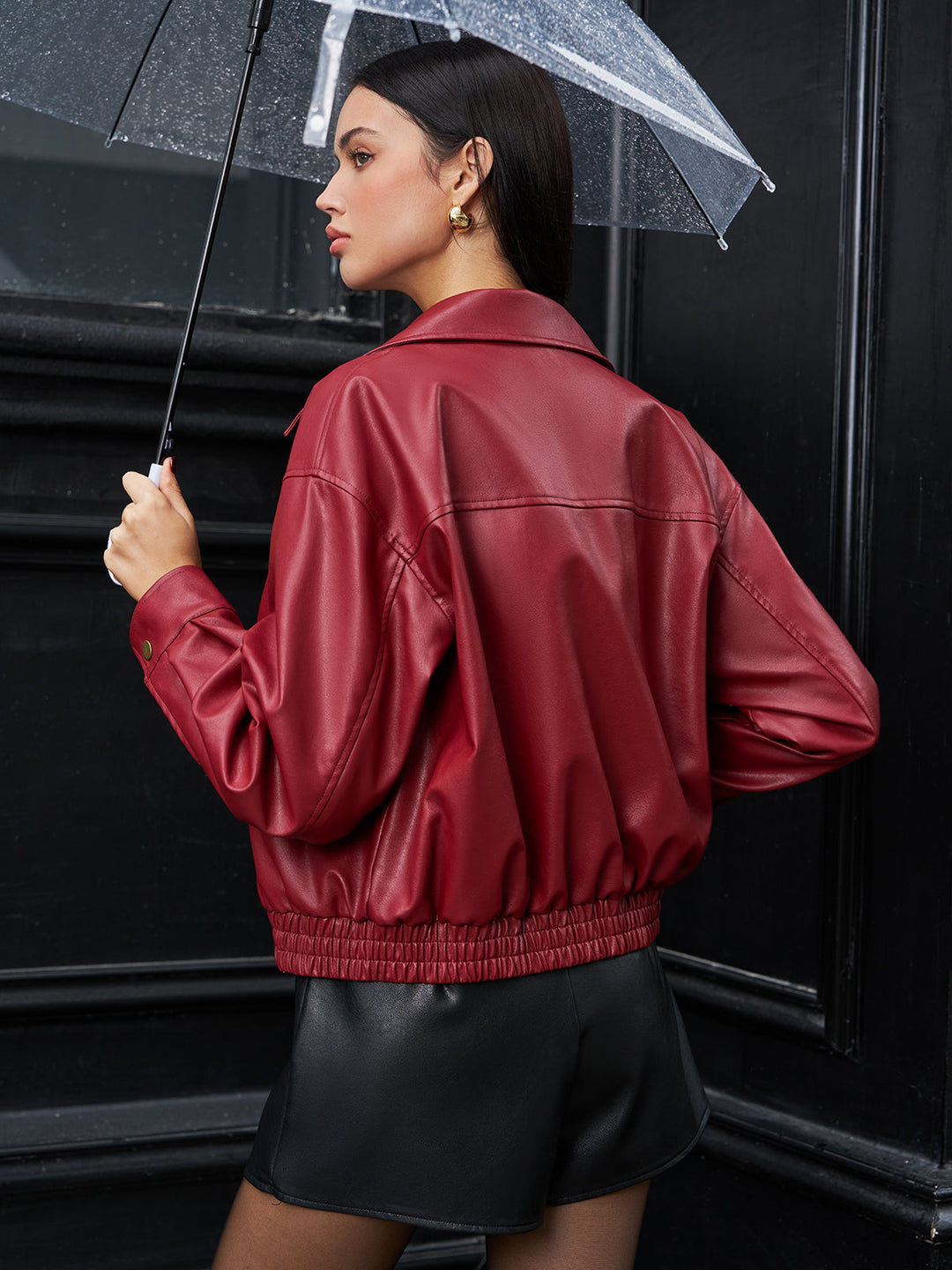 Mune | Leather Zip Polo Jacket
