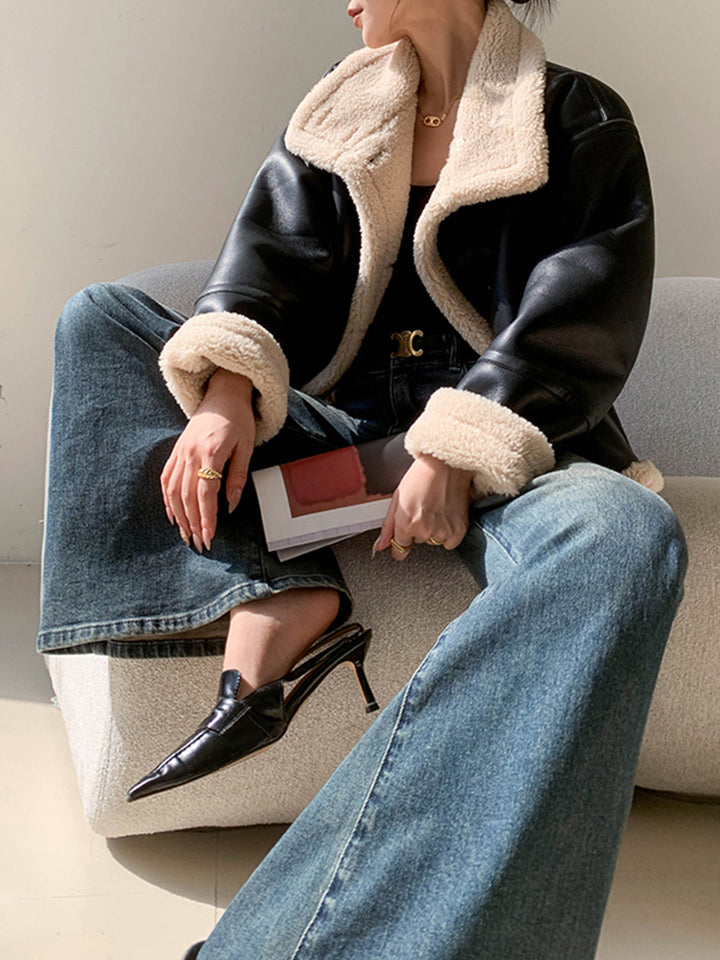 Mune | Lined Faux Leather Jacket