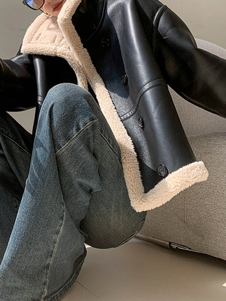 Mune | Lined Faux Leather Jacket