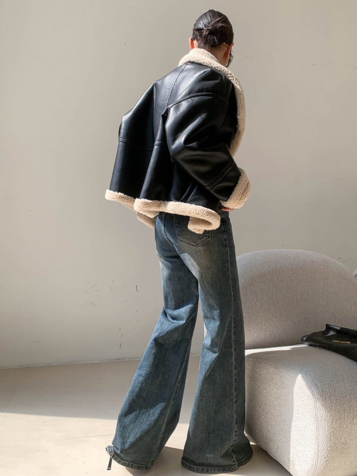 Mune | Lined Faux Leather Jacket
