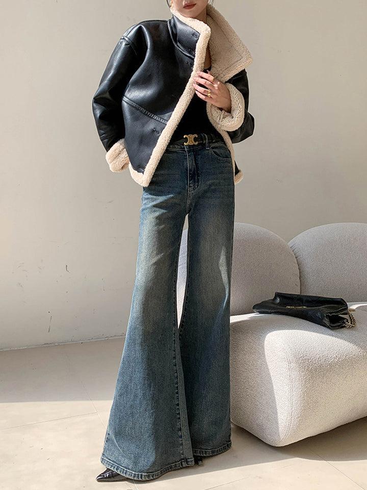 Mune | Lined Faux Leather Jacket