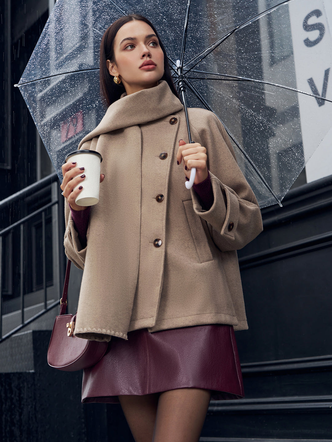 Mune | Jacket with Matching Button Scarf