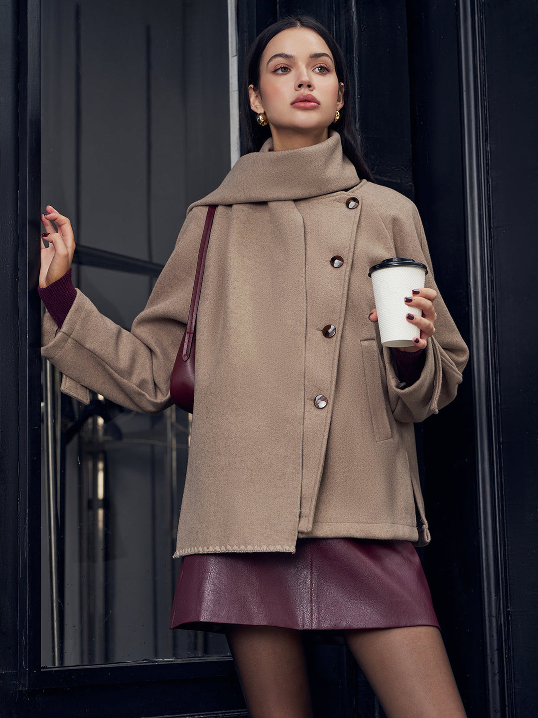 Mune | Jacket with Matching Button Scarf
