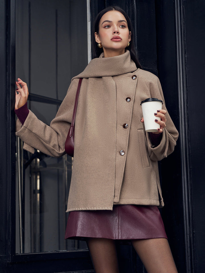 Mune | Jacket with Matching Button Scarf