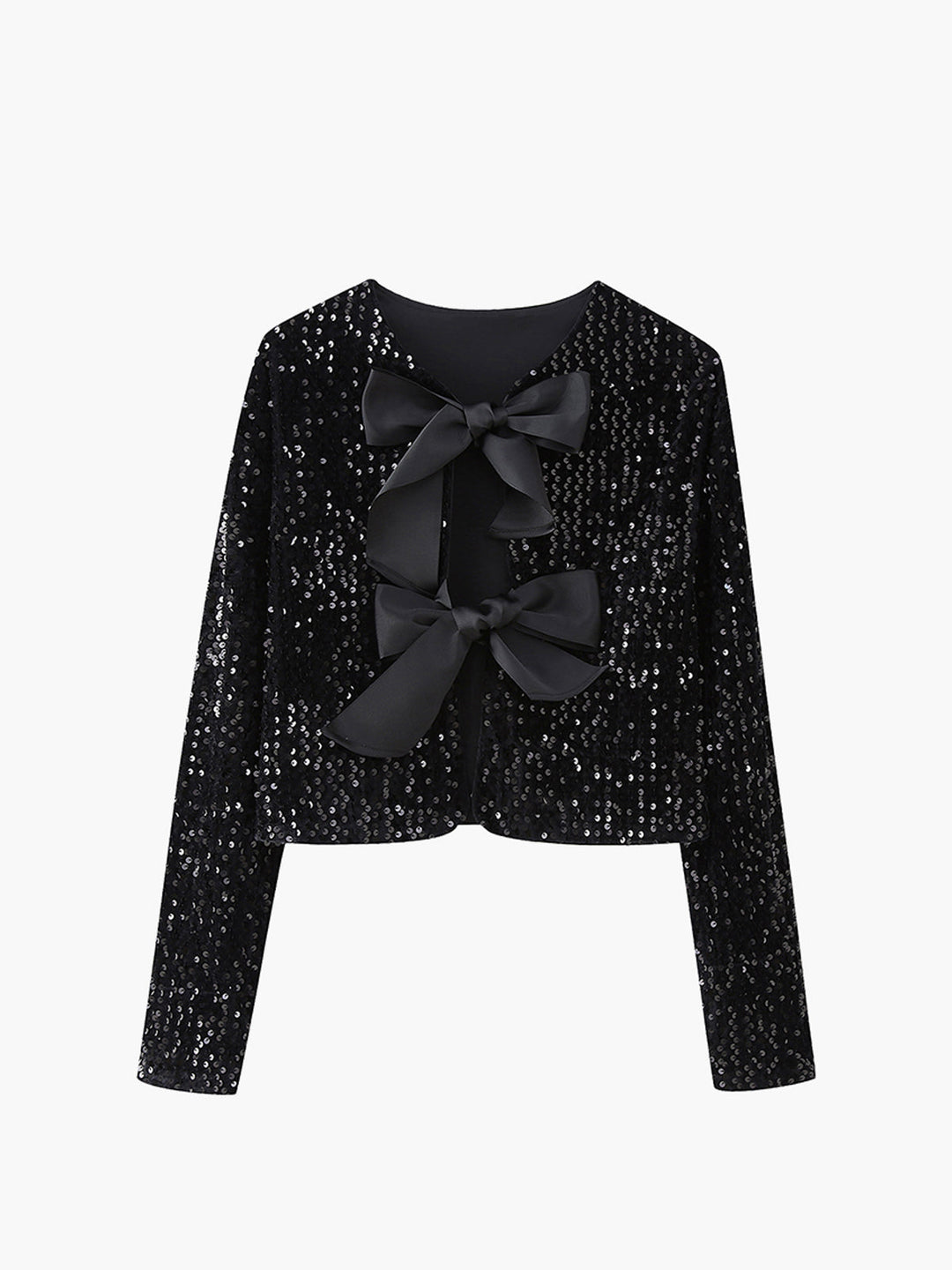 Mune | Velvet Bow Decor Jacket