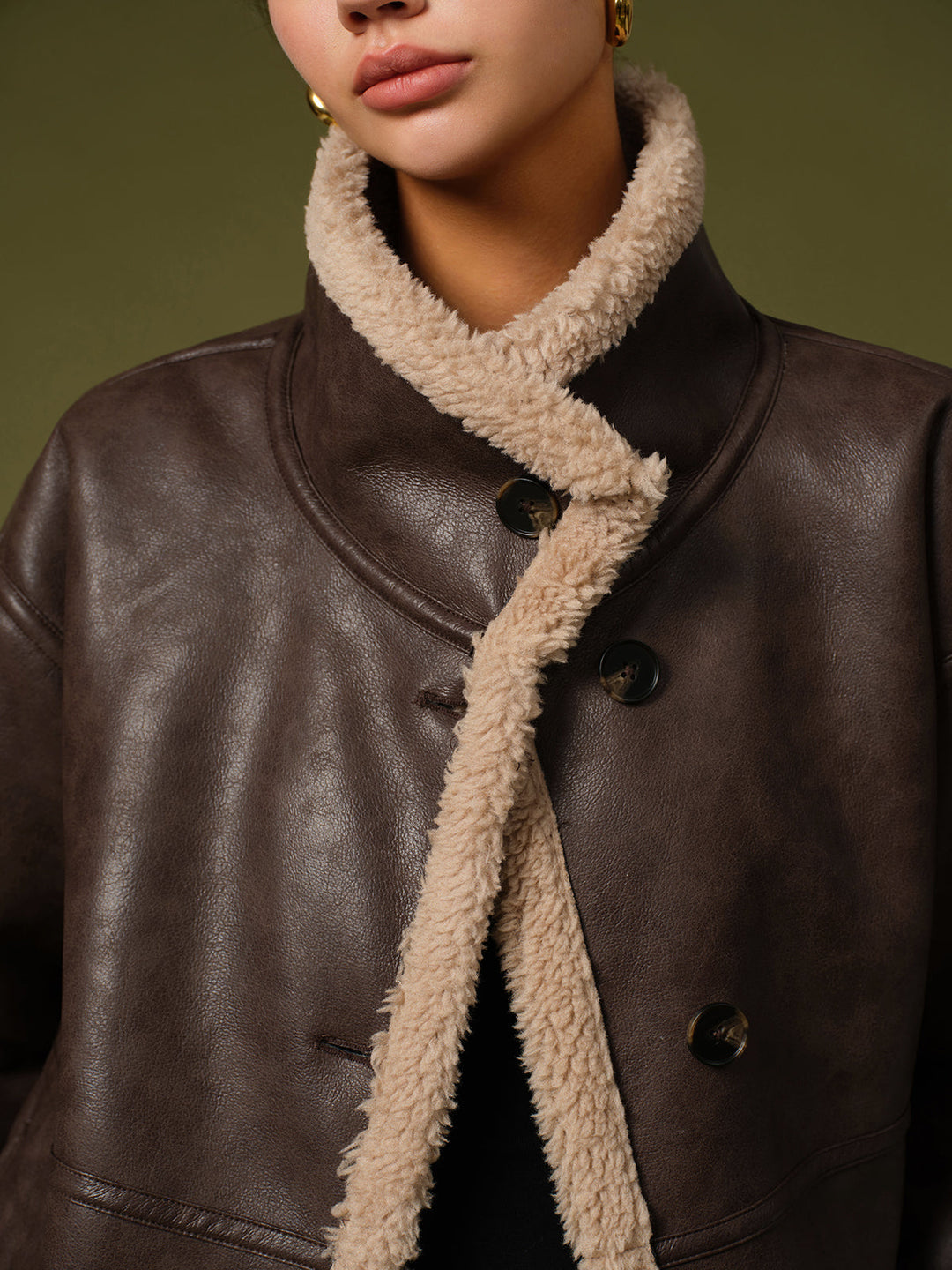 Mune | Pu Leather Warm Jackets