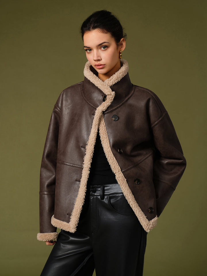 Mune | Pu Leather Warm Jackets