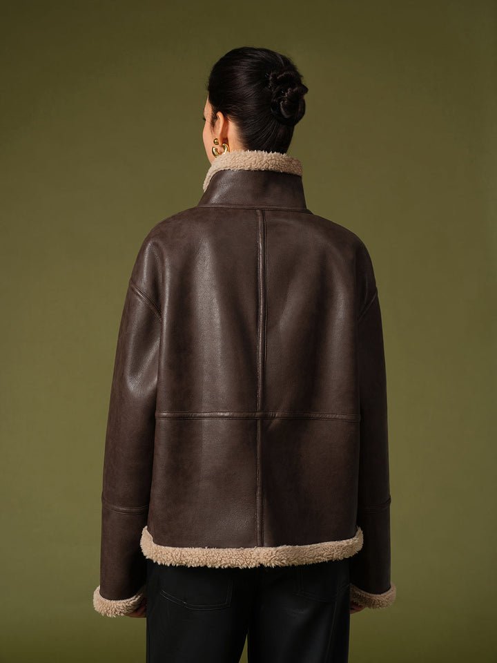 Mune | Pu Leather Warm Jackets