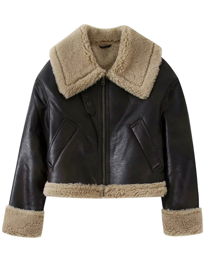 Mune | Faux Leather Zip Jacket