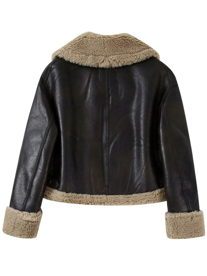 Mune | Faux Leather Zip Jacket