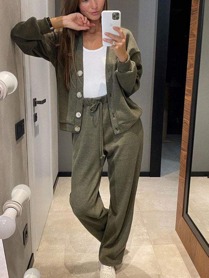 Women’s Relaxed Cardigan With Drawstring Pants