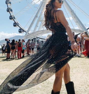 Mune Fashion | Star Black Mesh Transparent Sleeveless Maxi Dress