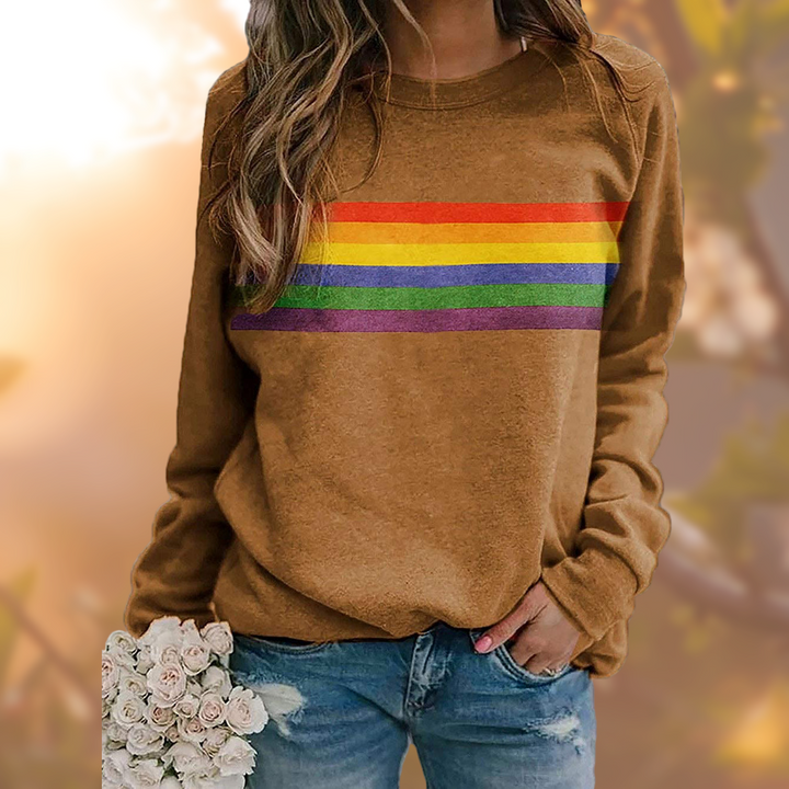 Mune | Soft Sweater with Rainbow Pattern