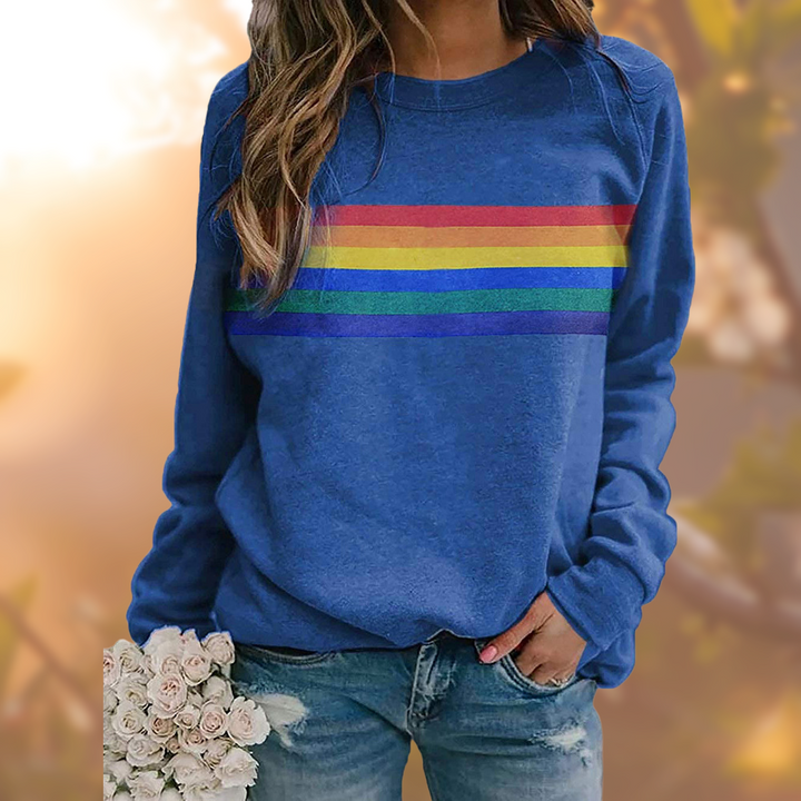 Mune | Soft Sweater with Rainbow Pattern