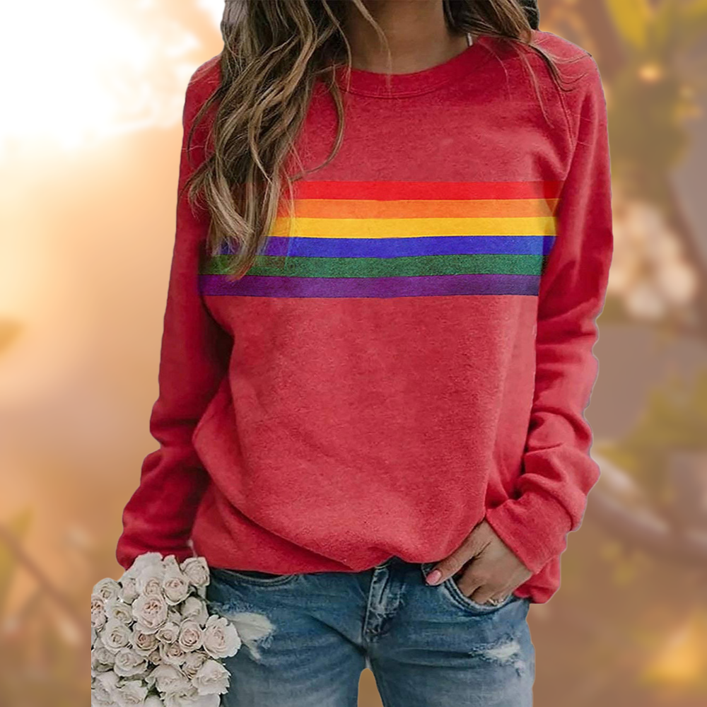 Mune | Soft Sweater with Rainbow Pattern