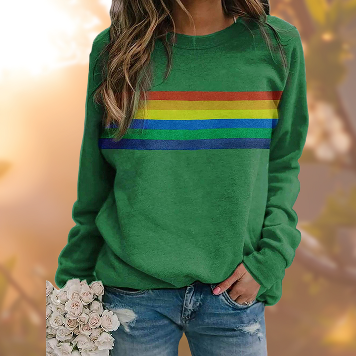 Mune | Soft Sweater with Rainbow Pattern