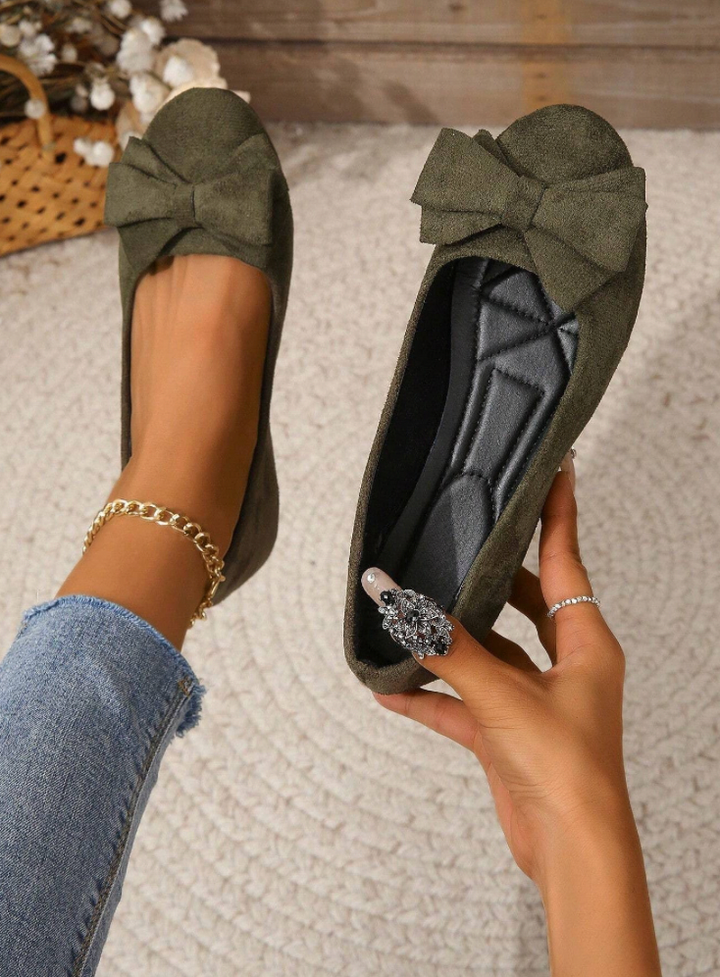 Mune Fashion | Bow Orthopedic Ballet Flats Women's Shoes
