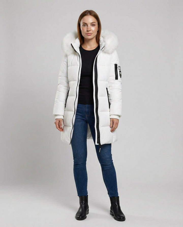 Windproof Women's Puffer Coat Warm