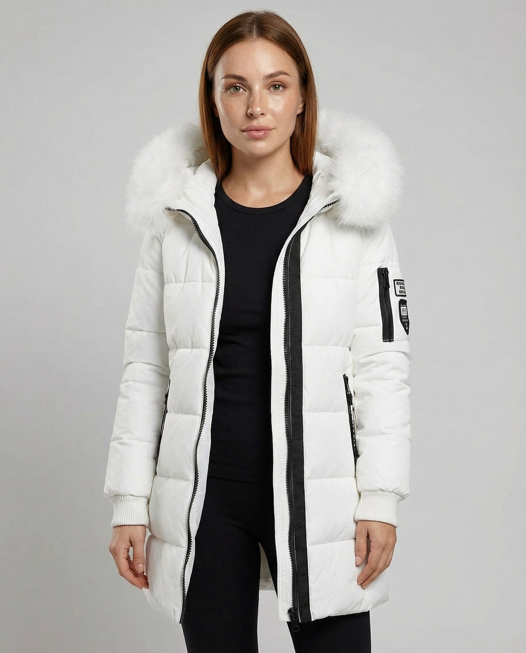 Windproof Women's Puffer Coat Warm