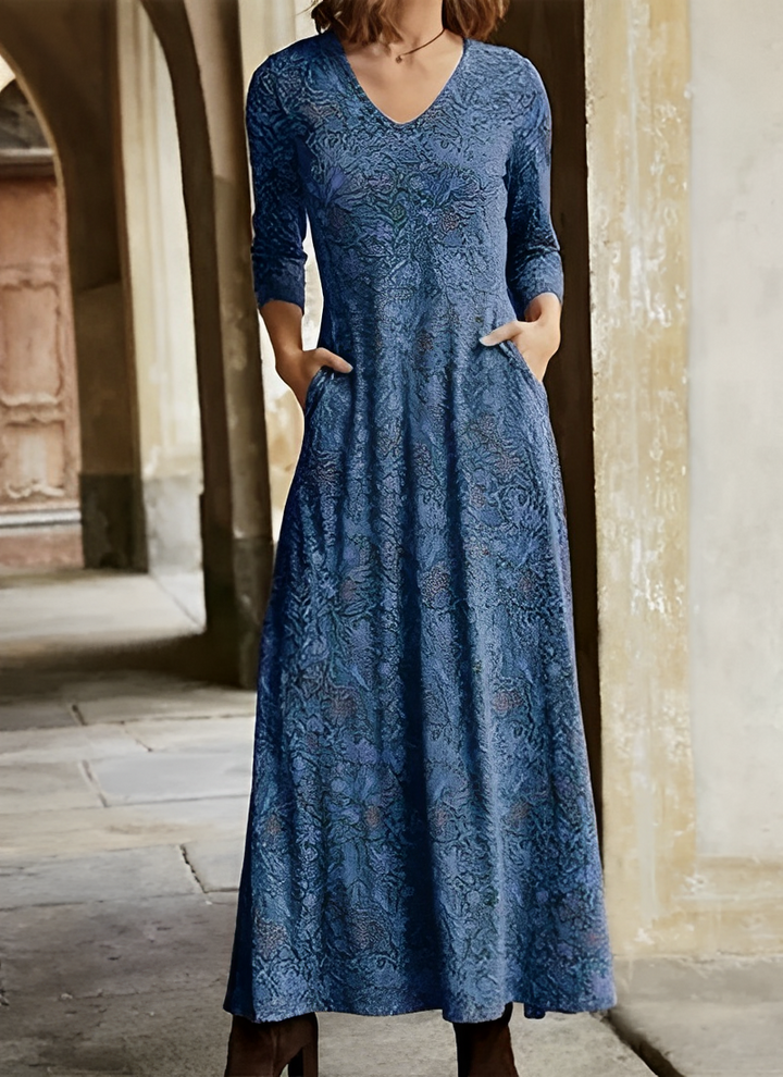 Mune | Long Dress With Retro Pattern