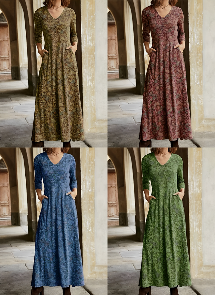 Mune | Long Dress With Retro Pattern