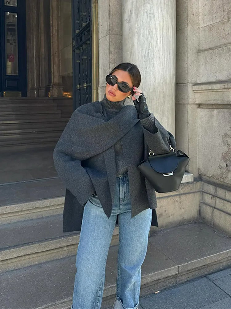 Mune | Cape Coat - Fashionable Cape Jacket