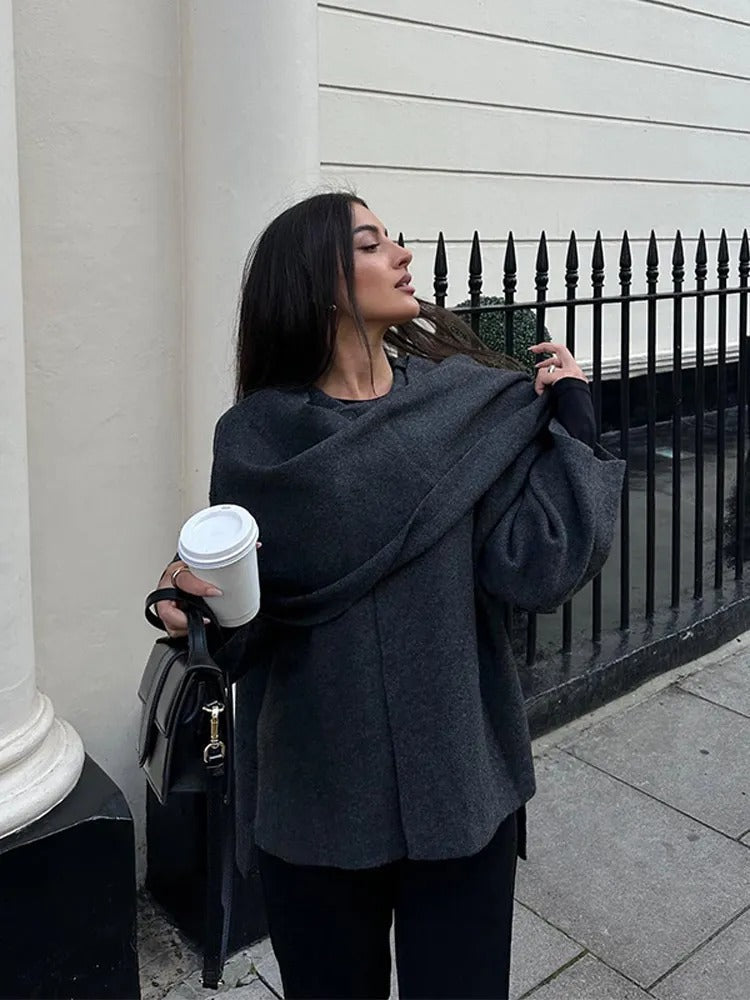 Mune | Cape Coat - Fashionable Cape Jacket