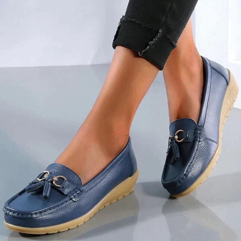 Orthopedic leather half shoes Mune Fashion