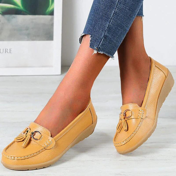Orthopedic leather half shoes Mune Fashion