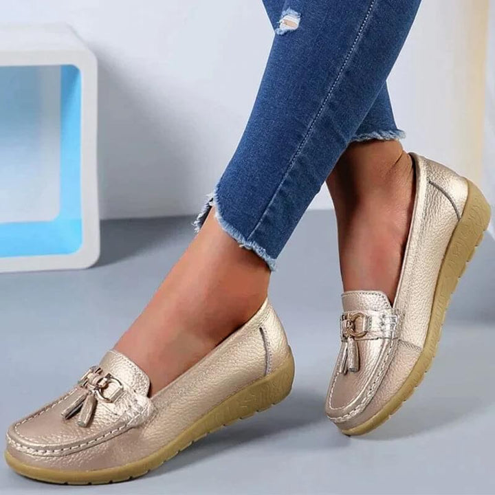 Orthopedic leather half shoes Mune Fashion