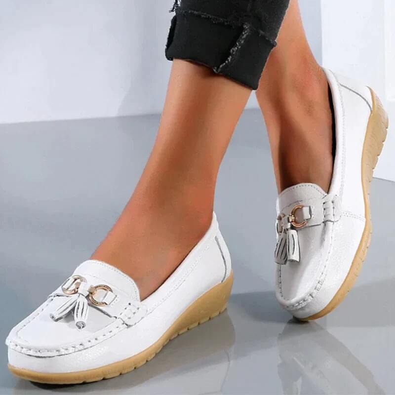 Orthopedic leather half shoes Mune Fashion