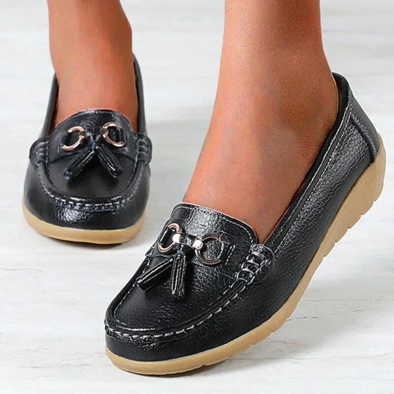 Orthopedic leather half shoes Mune Fashion